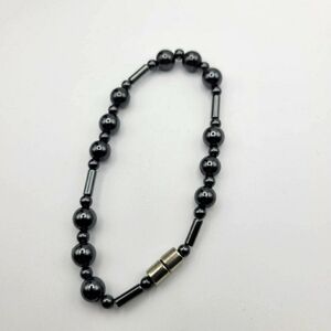 Gun Metal Black Beaded Bracelet